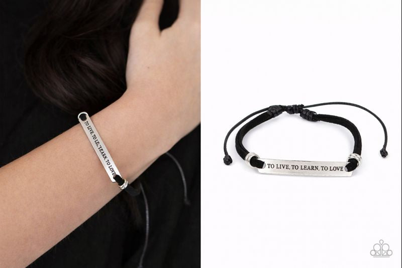 To Live, To Learn, To Love - Black