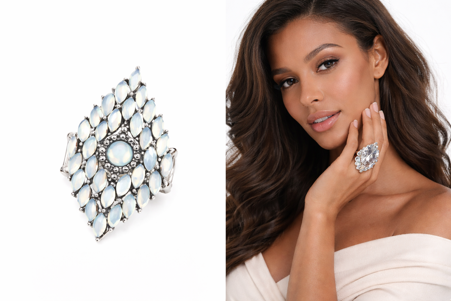 Incandescently Irresistible - White ♥ Ring