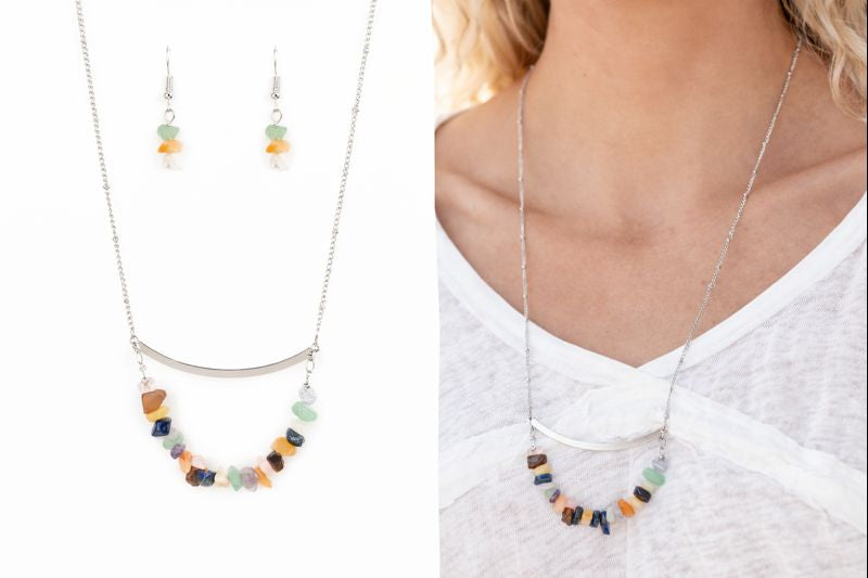 Pebble Prana Necklace - multi